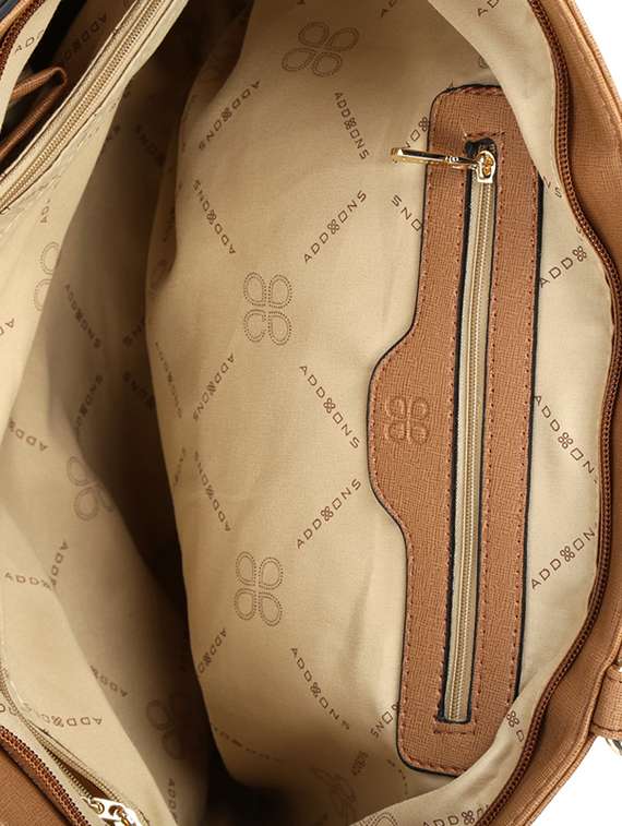 tan leatherette  regular handbag - 14373241 -  Standard Image - 2