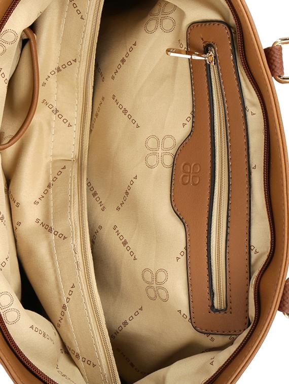tan leatherette regular handbag - 14373243 - Standard Image - 2