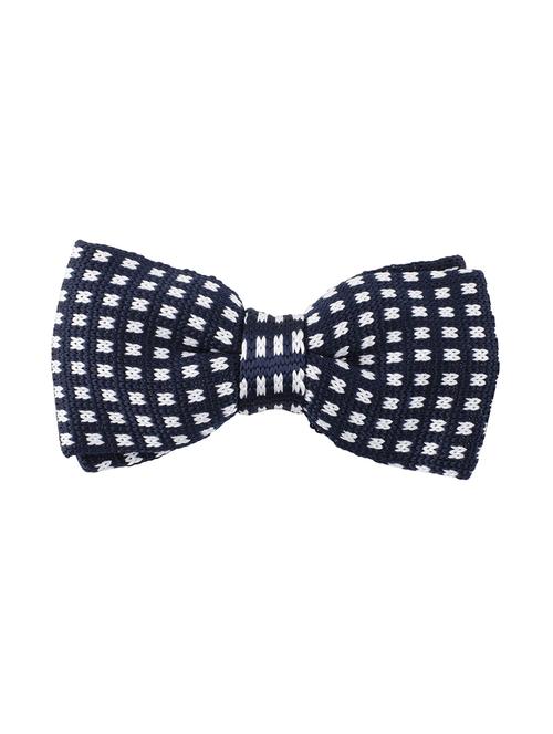 blue micro fibre bow tie - 14375066 - Standard Image - 0