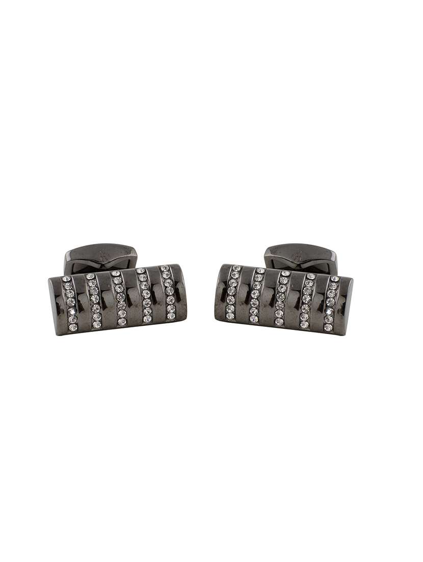 grey metal cufflink