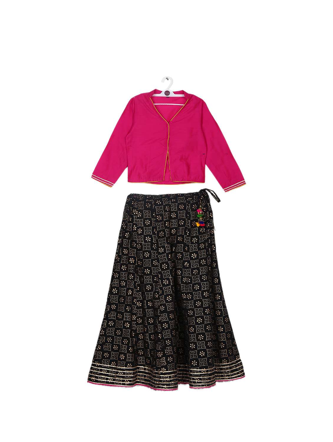 black cotton lehenga choli