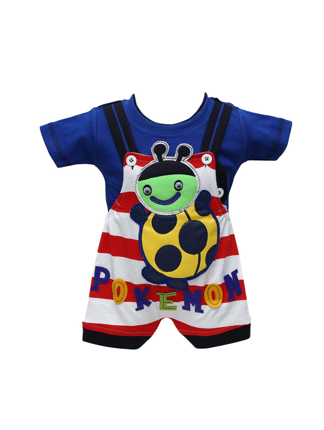 blue cotton dungarees twin sets & jump suit