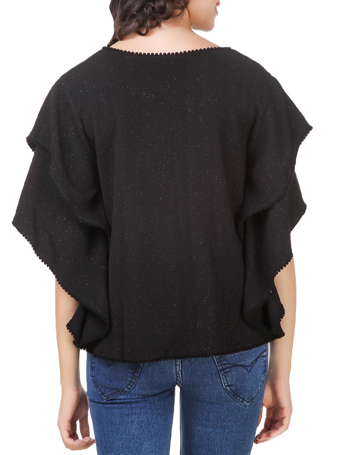 black knitted poncho - 14389764 -  Standard Image - 2