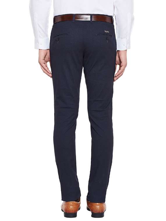 navy blue cotton chinos casual trousers - 14390933 -  Standard Image - 2