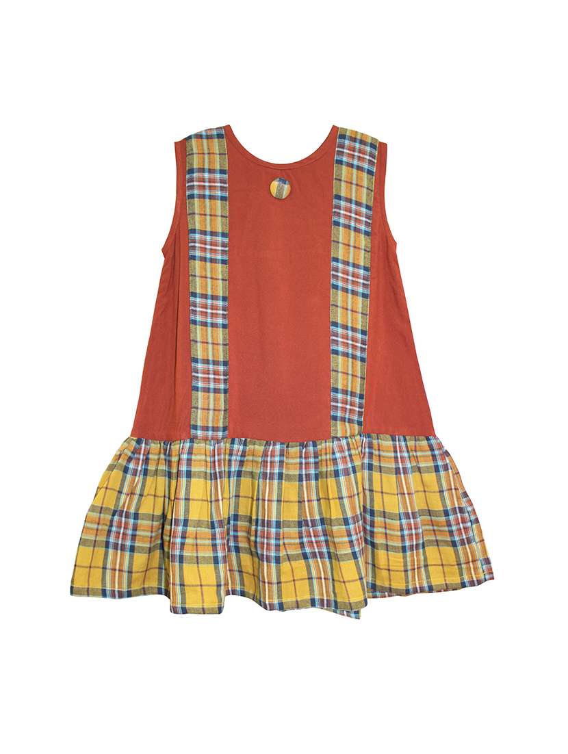 orange cotton frock