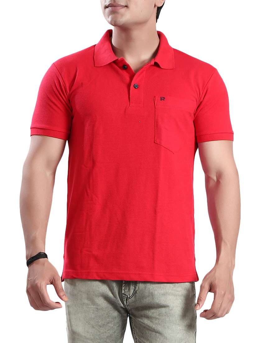 red solid t-shirt