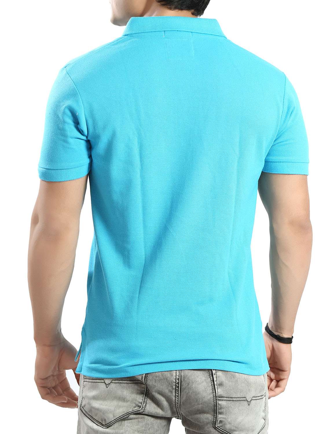 men solid short sleeve polo t-shirt - 14393982 - Standard Image - 2