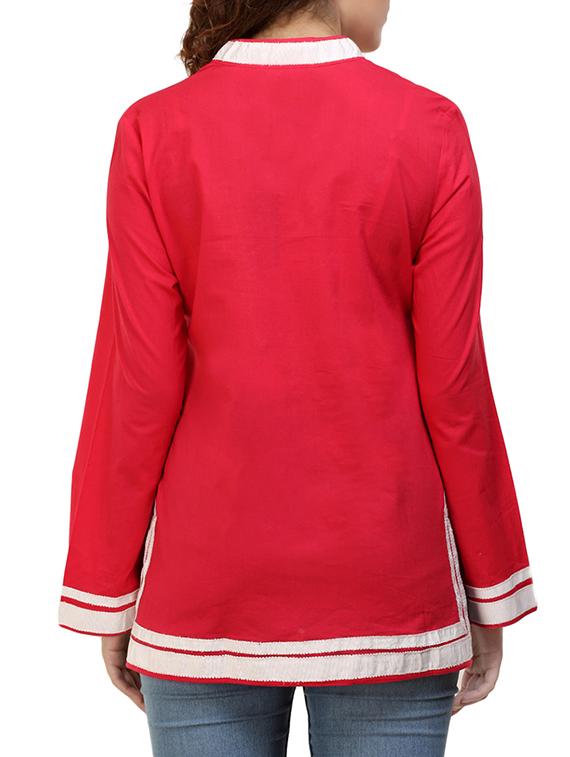 pink cotton regular tunic - 14395077 - Standard Image - 2