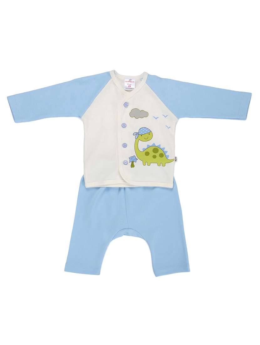 blue cotton pyjama set nightwear