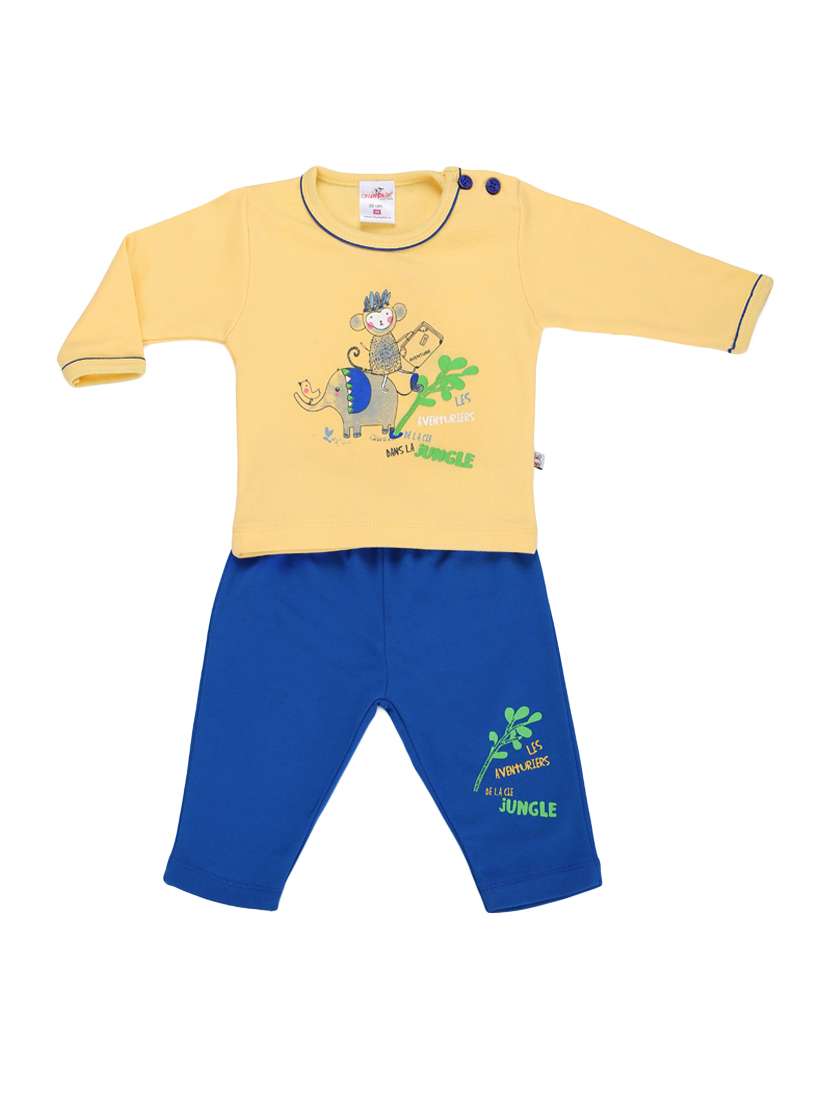 yellow cotton pyjama set nightwear