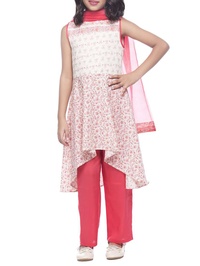 white cotton suit set