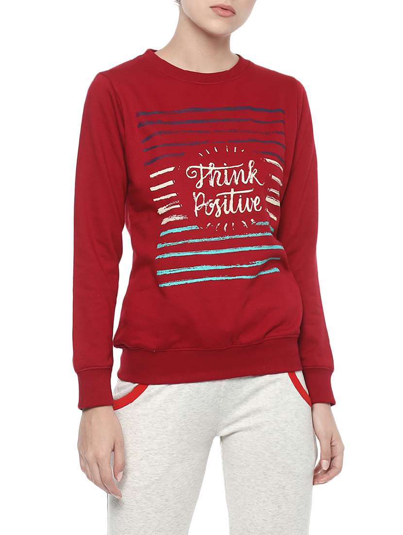 crew neck printed sweatshirt 
