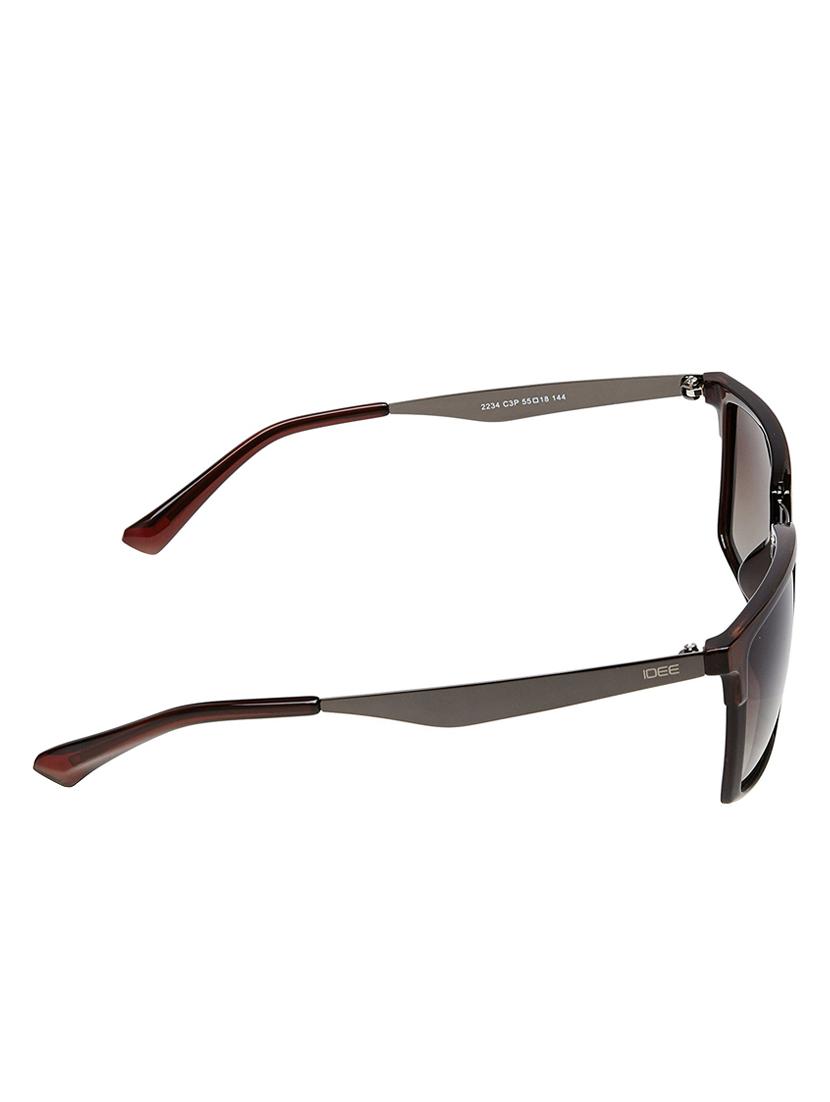 idee polarized square unisex sunglasses - (ids2234c3psg|55|brown gradient color) - 14410860 - Standard Image - 2