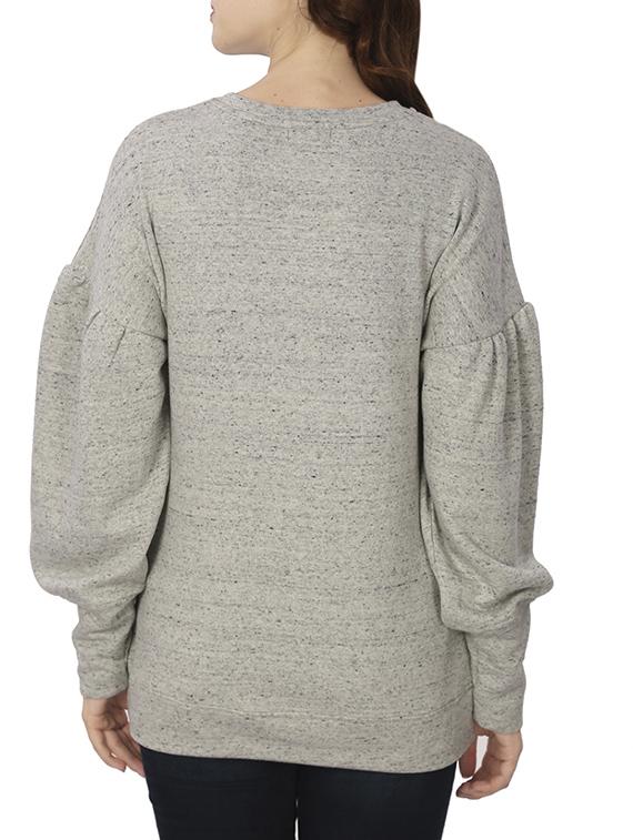 grey fleece round neck sweatshirt - 14412460 - Standard Image - 2