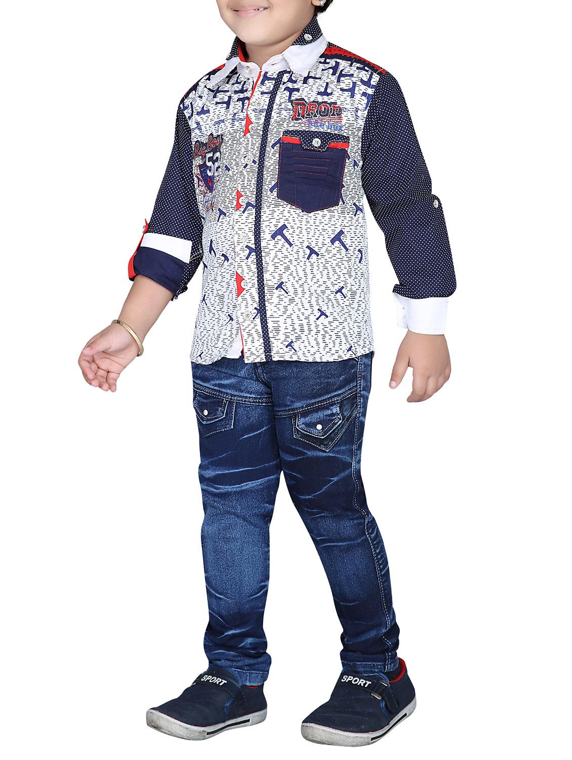 blue cotton full length set - 14416368 - Standard Image - 2