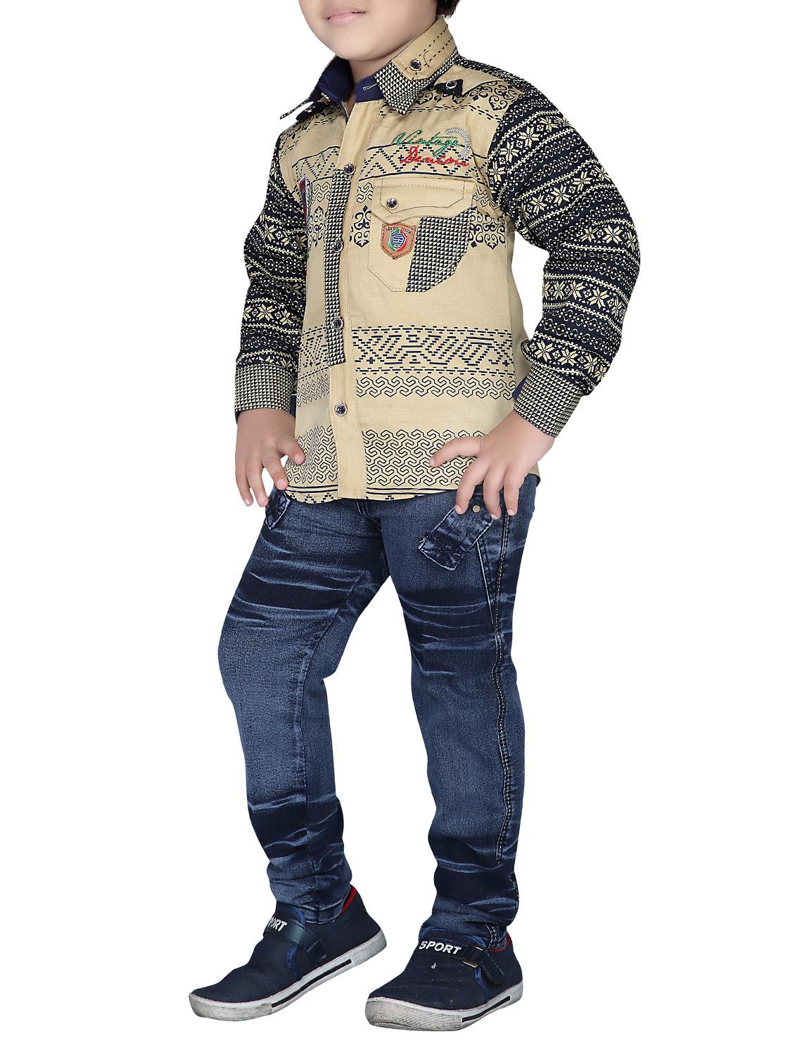brown and blue cotton twin set - 14416369 - Standard Image - 2