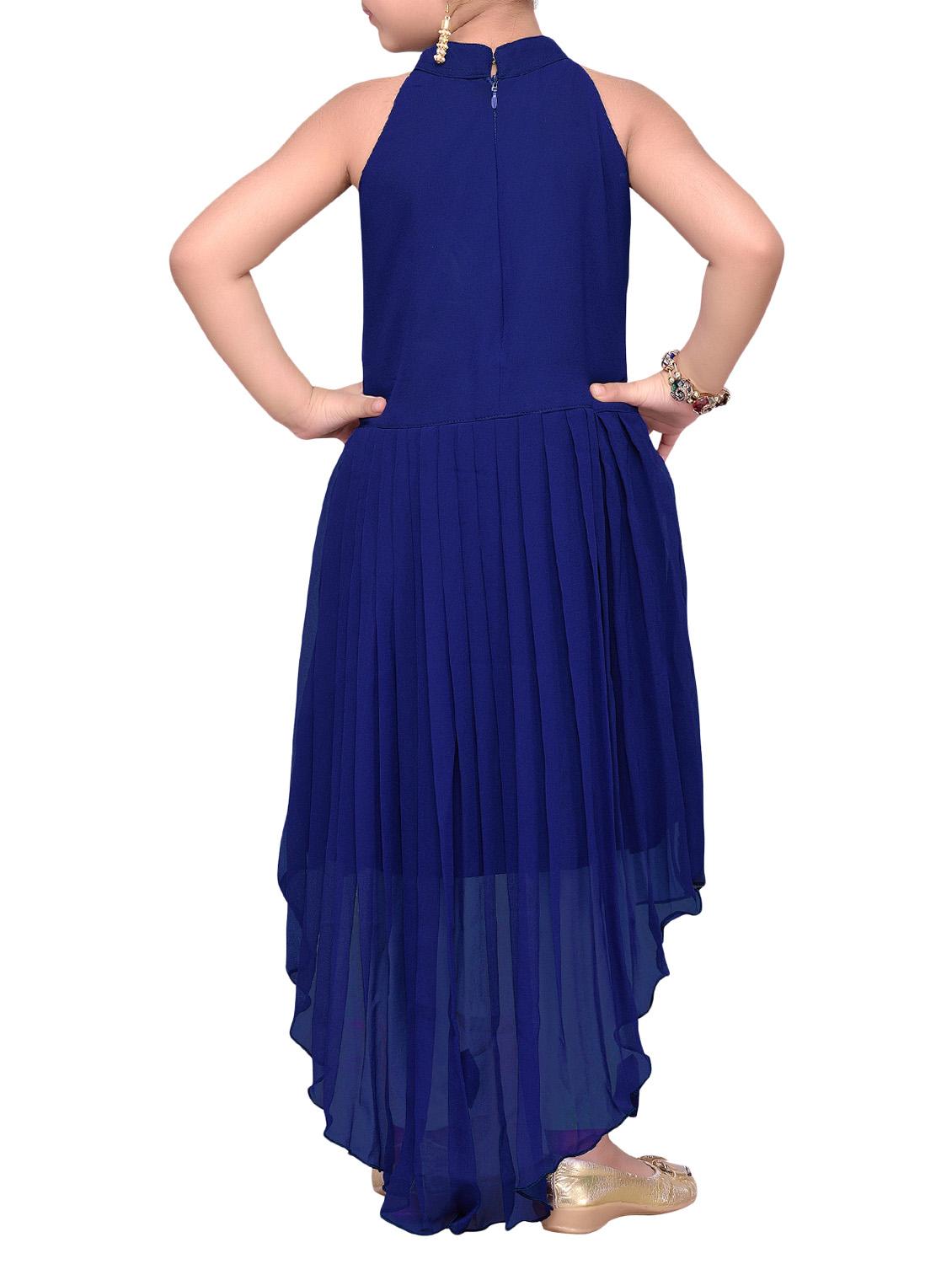 navy blue georgette tunic set - 14417476 - Standard Image - 2