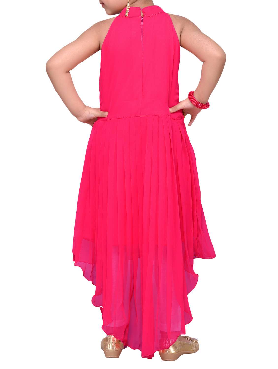 pink georgette tunic set - 14417478 -  Standard Image - 2