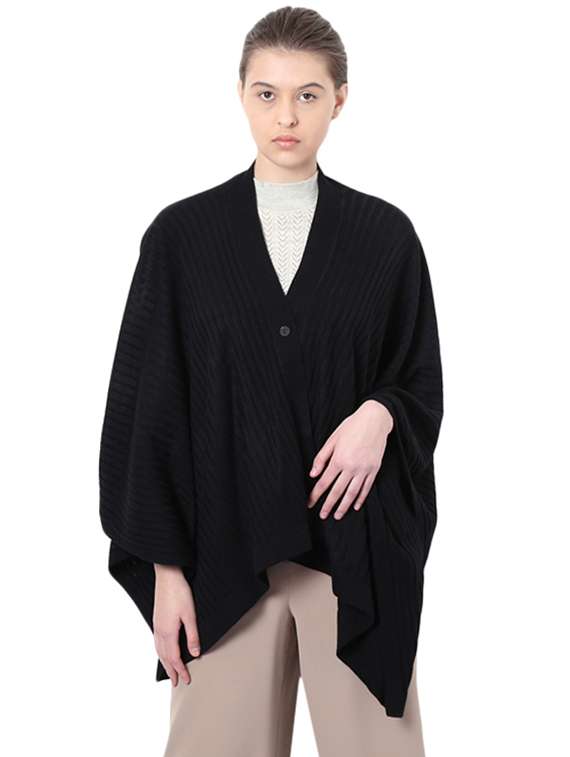 black acrylic wool blend pullover