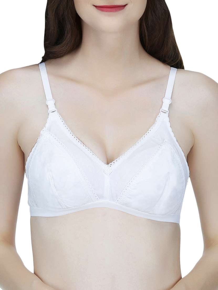 floral patch solid maternity bra