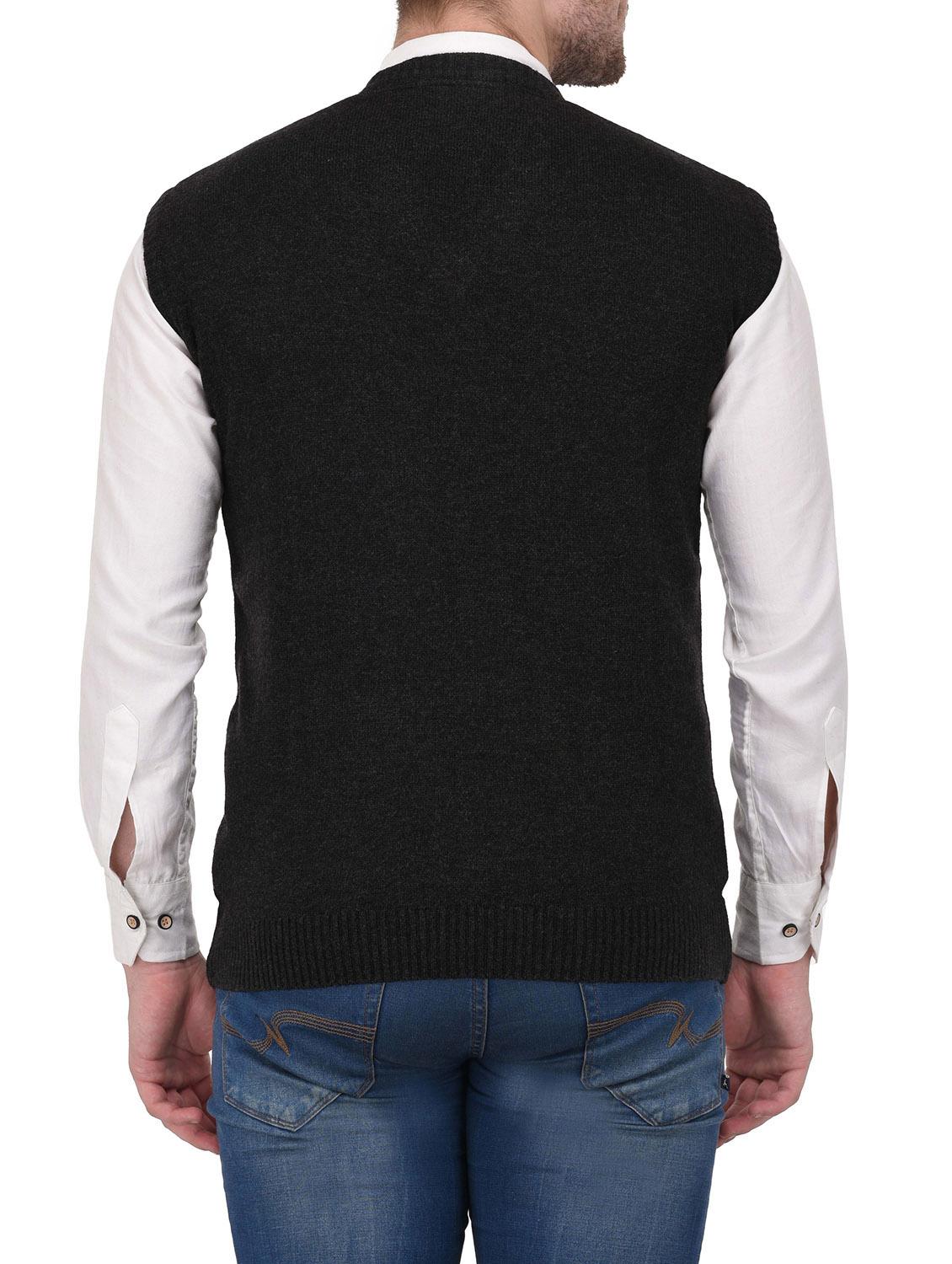 v neck self design pullover - 14425124 - Standard Image - 2