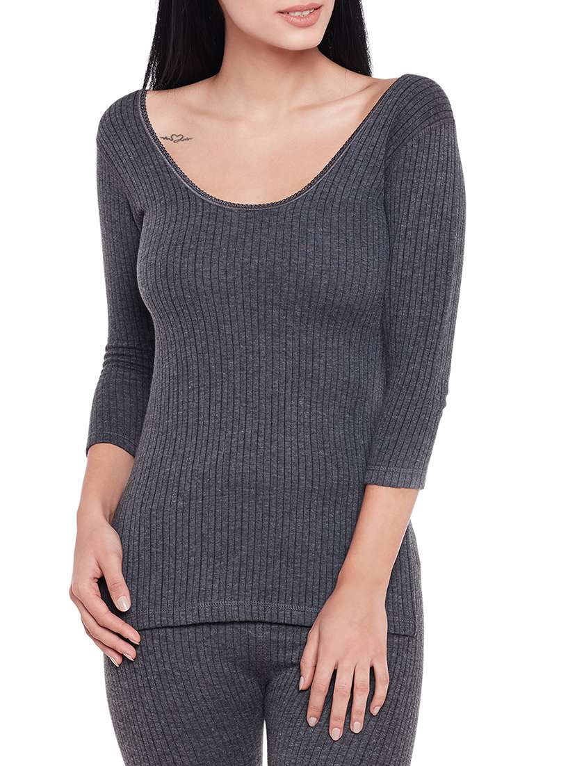grey cotton tops thermals & inner wear