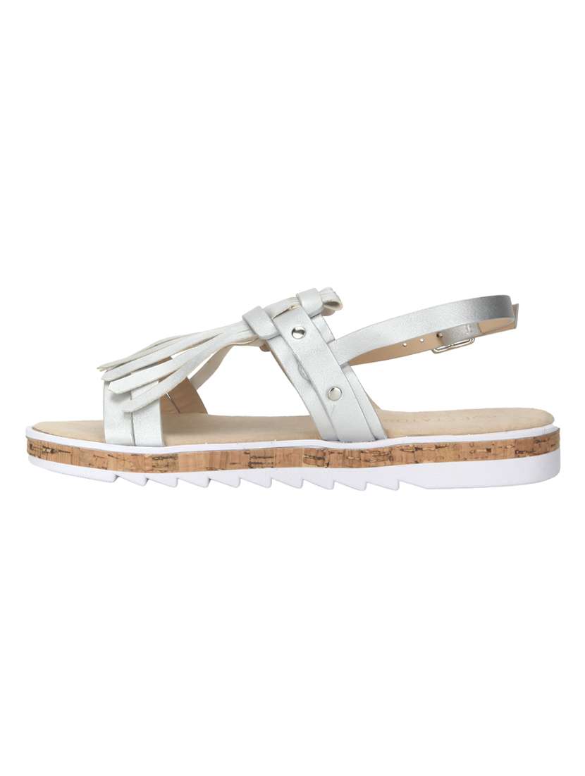 silver back strap sandal - 14427040 -  Standard Image - 2