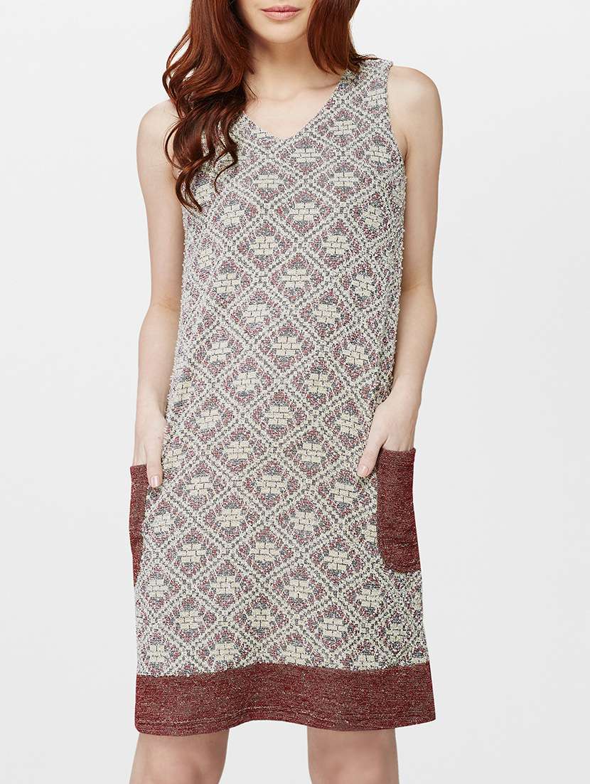 Multicolored rayon shift dress