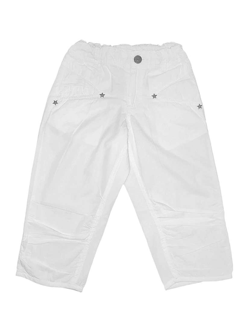 white solid three-fourth shorts