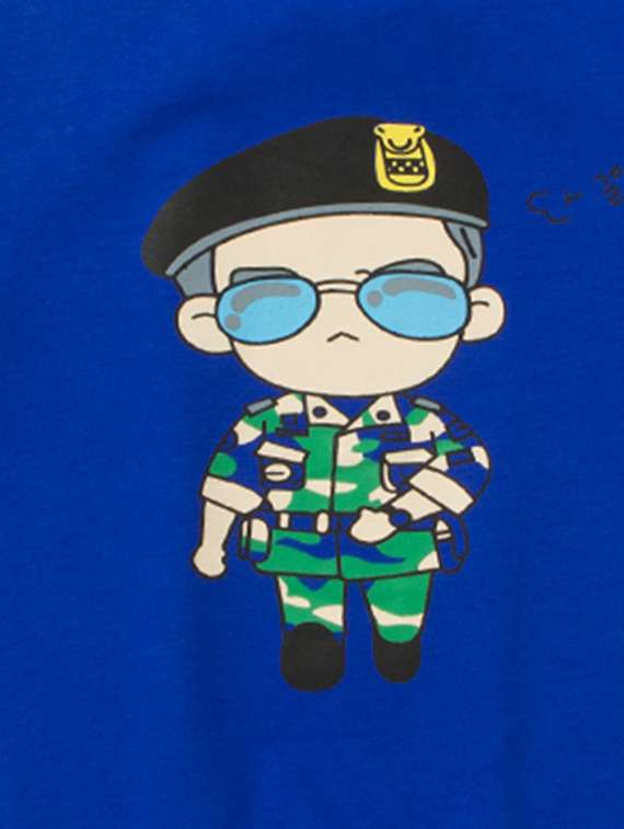 blue wool all over print sweatshirt - 14433430 -  Standard Image - 2