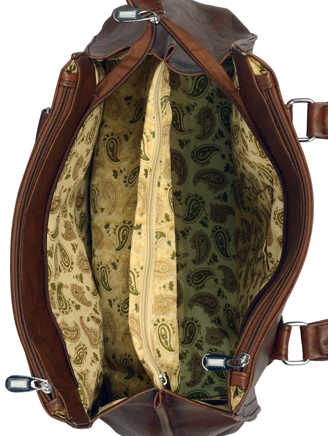 brown leatherette regular handbag - 14433629 - Standard Image - 2