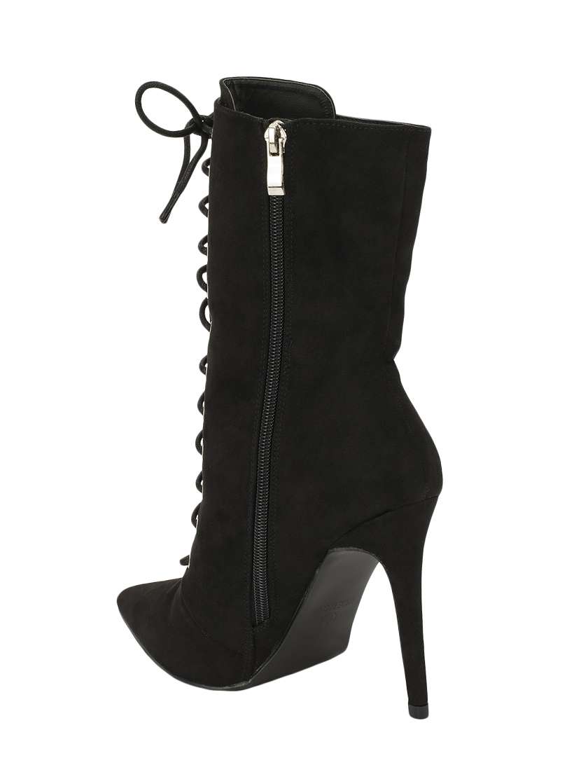black lace-up calf boot - 14434786 -  Standard Image - 2