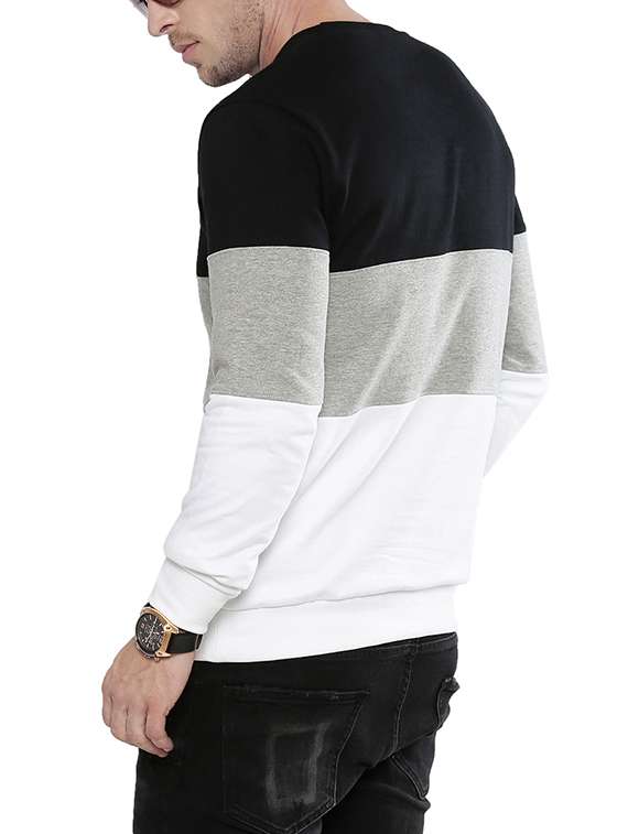 mens color block sweatshirt - 14435182 -  Standard Image - 2