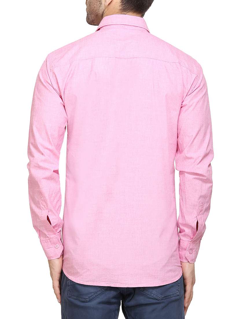 pink cotton casual shirt - 14435314 - Standard Image - 2