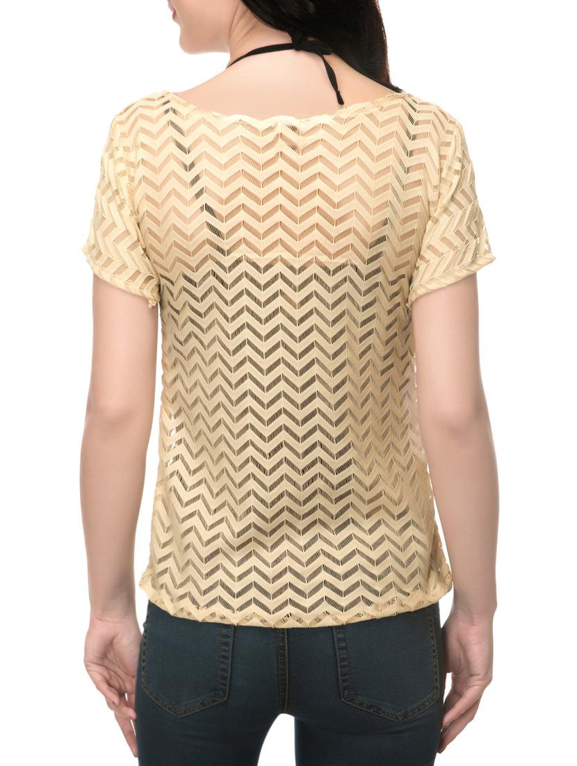 women's straight round neck top - 14439737 - Standard Image - 2