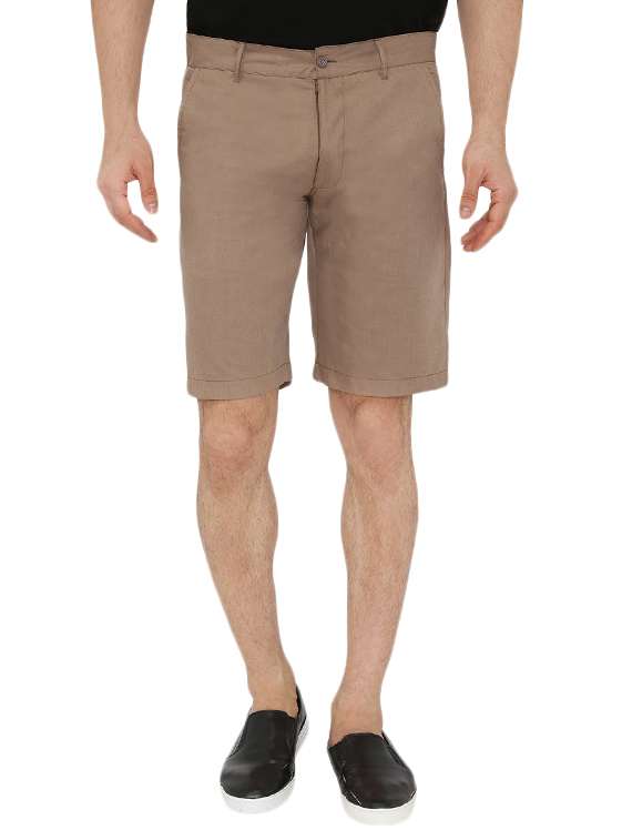 brown cotton shorts - 14440007 -  Zoom Image - 0