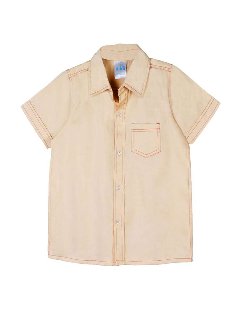beige cotton shirt
