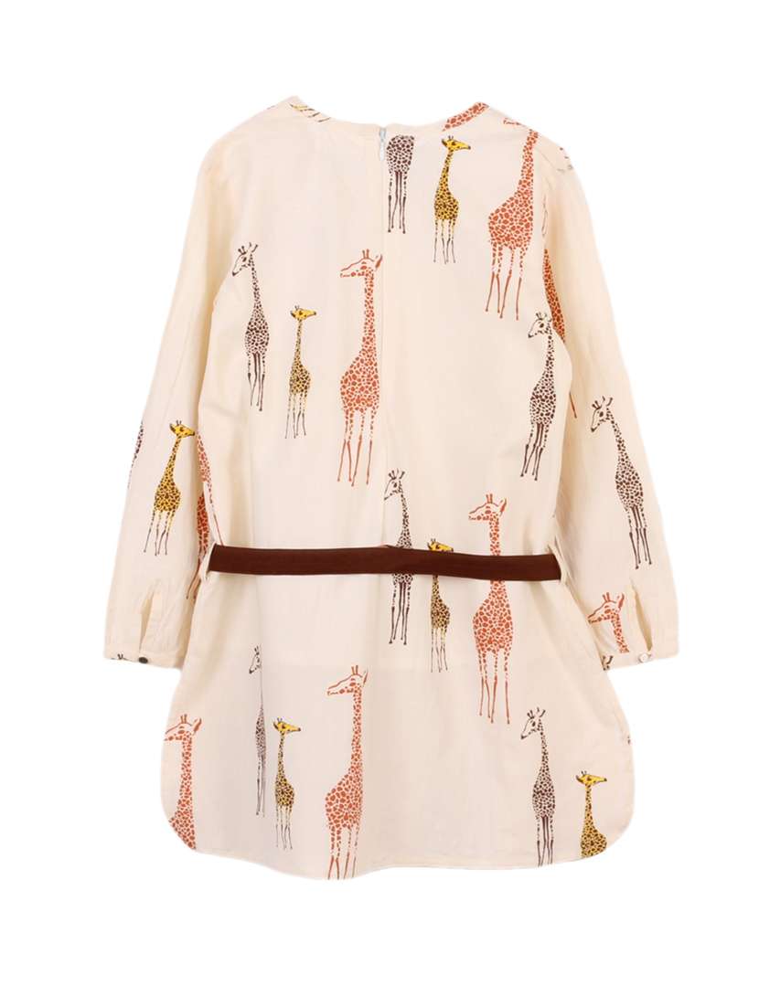Girls Round Neck Long Sleeves Frock