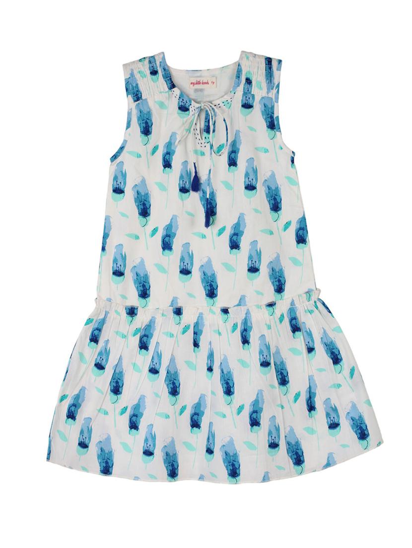 girls round neck sleeveless frock