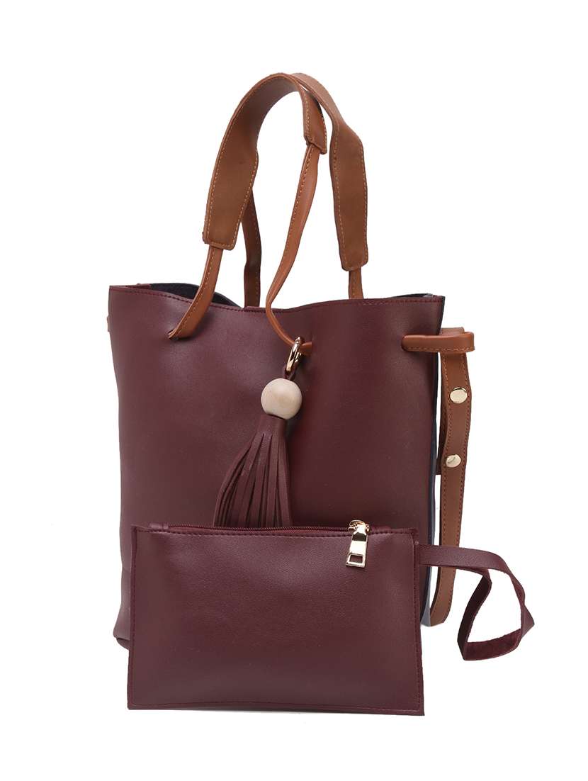 blue leatherette (pu) handbag