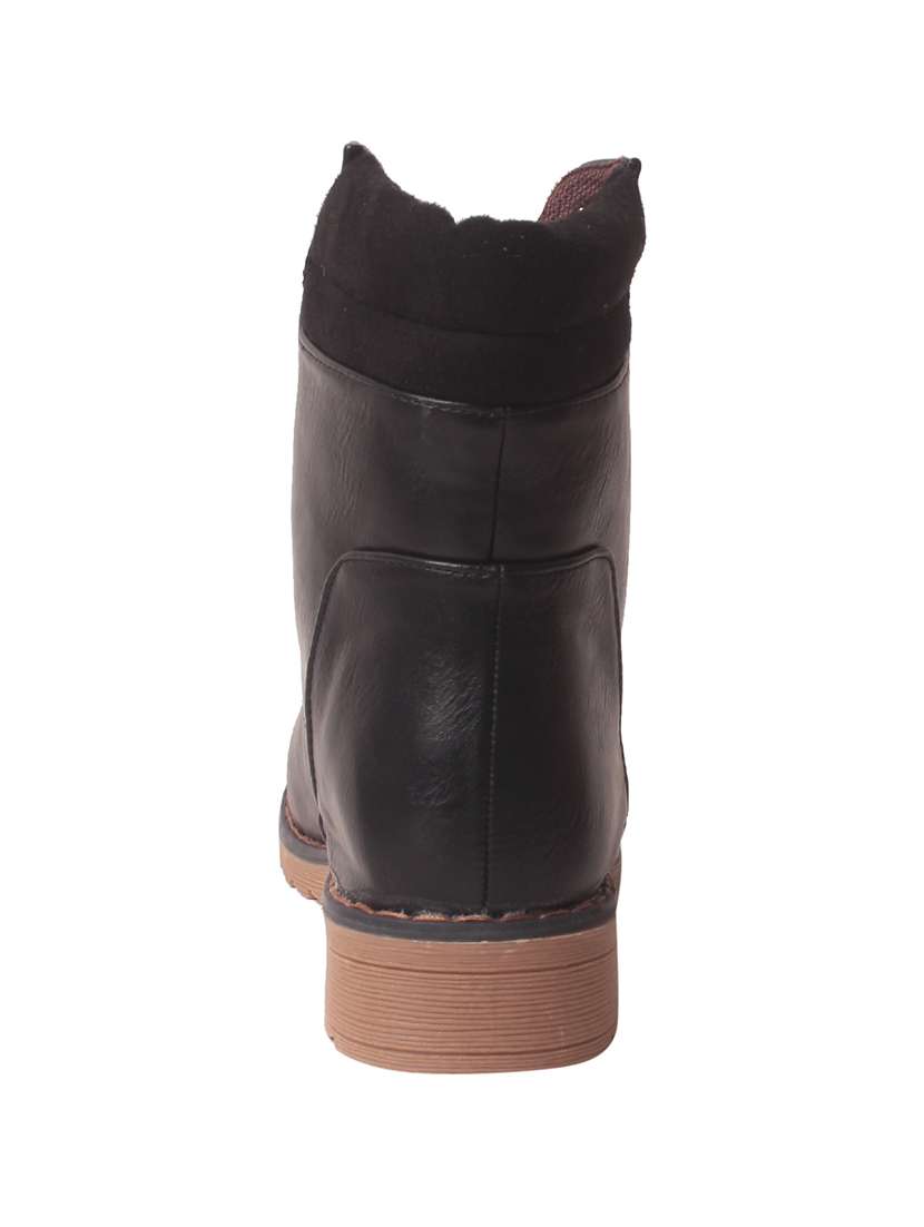 black  faux leather ankle  boot - 14457053 -  Standard Image - 2