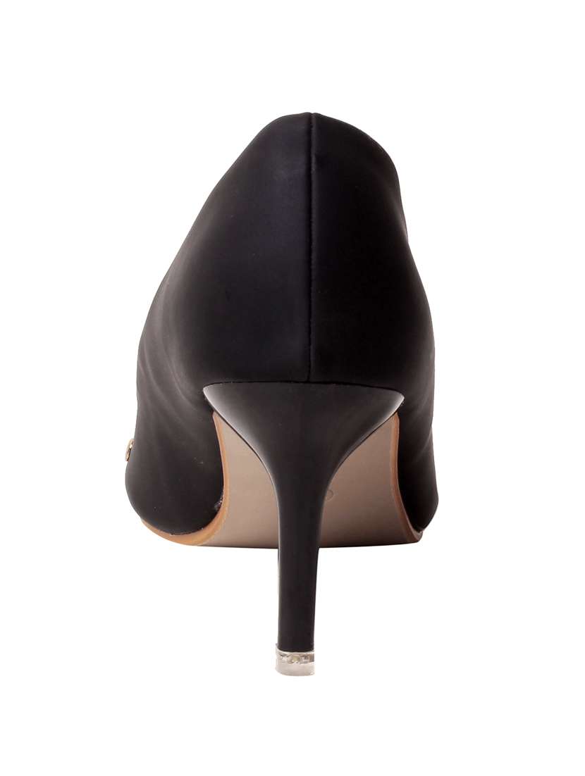 black faux leather slip on pumps - 14457060 - Standard Image - 2