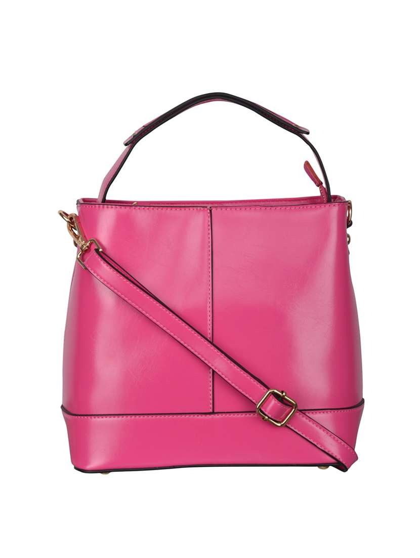 pink leatherette handbag