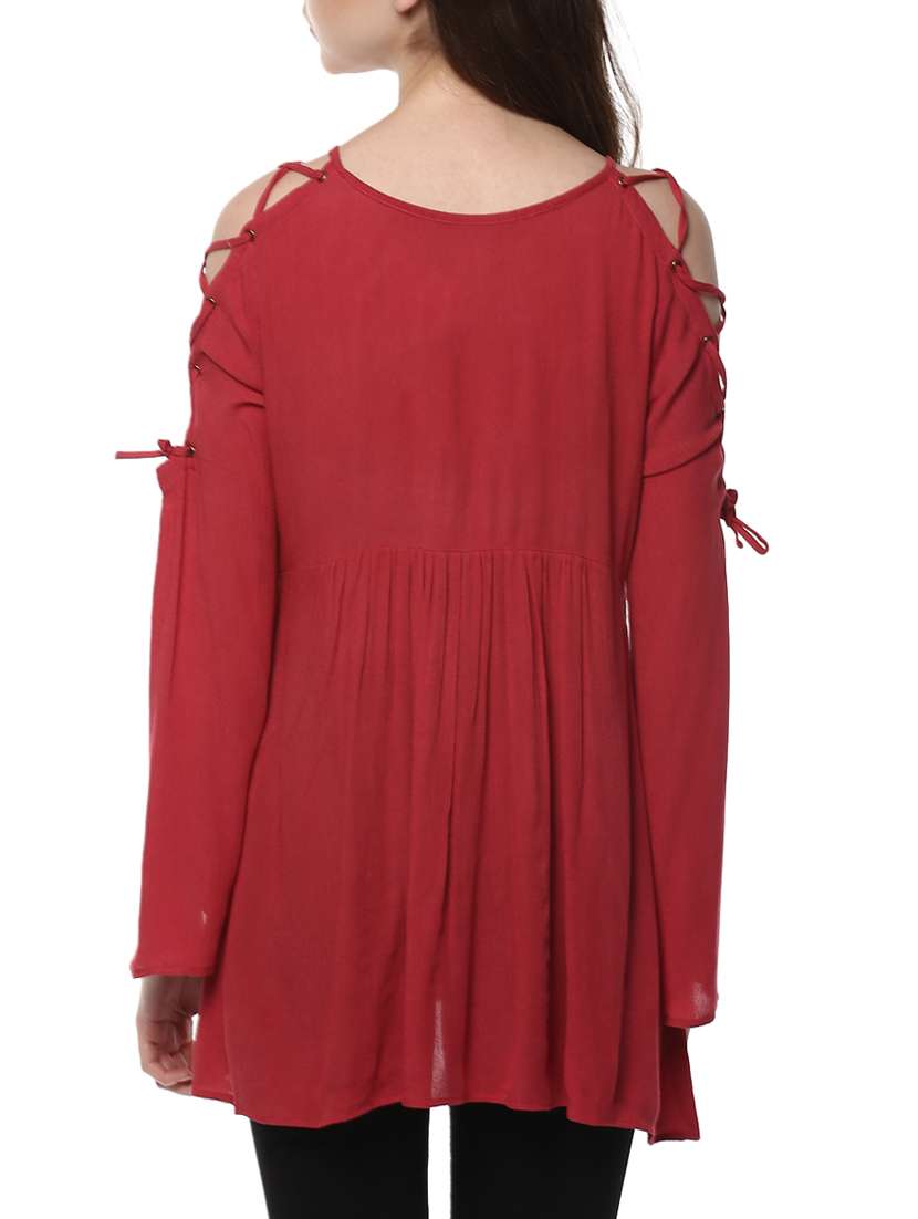 pink bell sleeved top - 14470284 -  Standard Image - 2