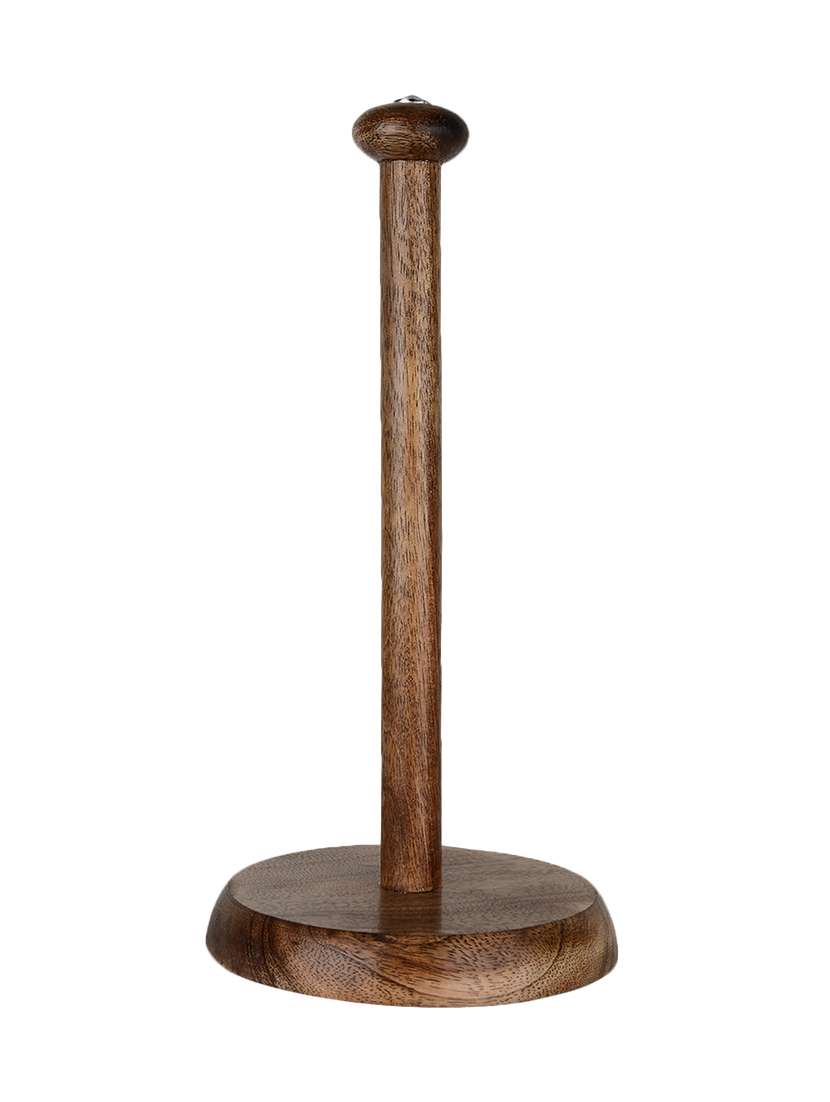 wooden kitchen roll holder antique brown