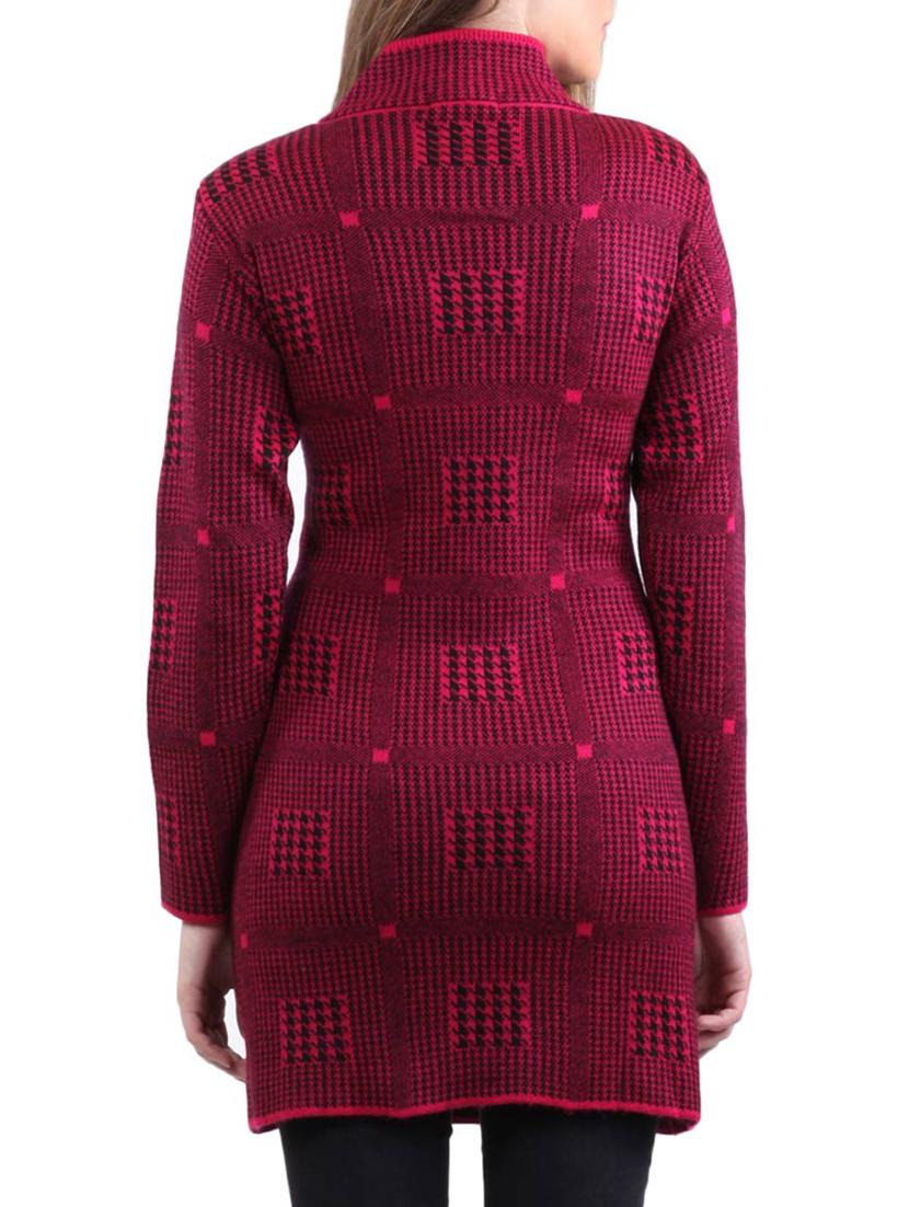 women pink full sleeves coatigan - 14491474 - Standard Image - 2