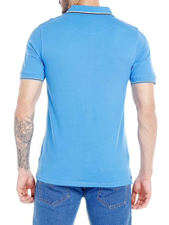 blue solid polo t-shirt - 14491493 - Standard Image - 2