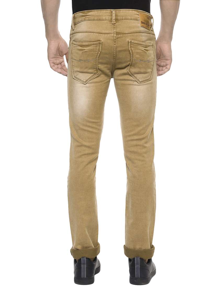 beige cotton washed jeans - 14504589 -  Standard Image - 2