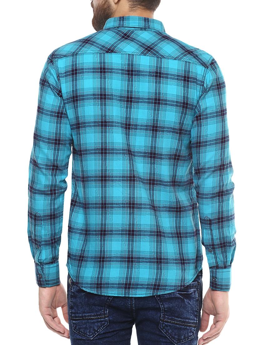 blue cotton casual shirt - 14504698 - Standard Image - 2