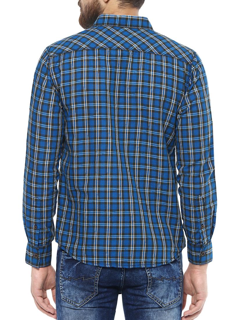 blue cotton casual shirt - 14504716 - Standard Image - 2